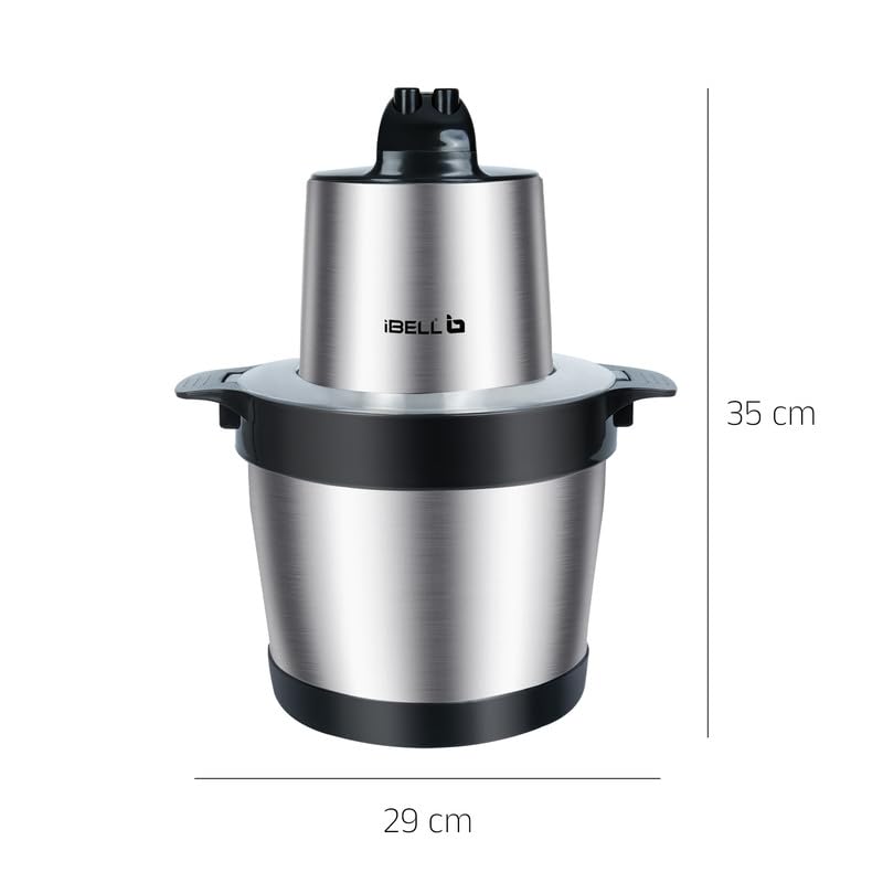 IBELL MT600SM Electric Chopper, 2-Yr Warranty, 6 Litre Stainless Steel Bowl, 1800W, Multi Purpose for Cutting Slicing Meat, Vegetables, Nuts & Fruits (Silver) - Image 5