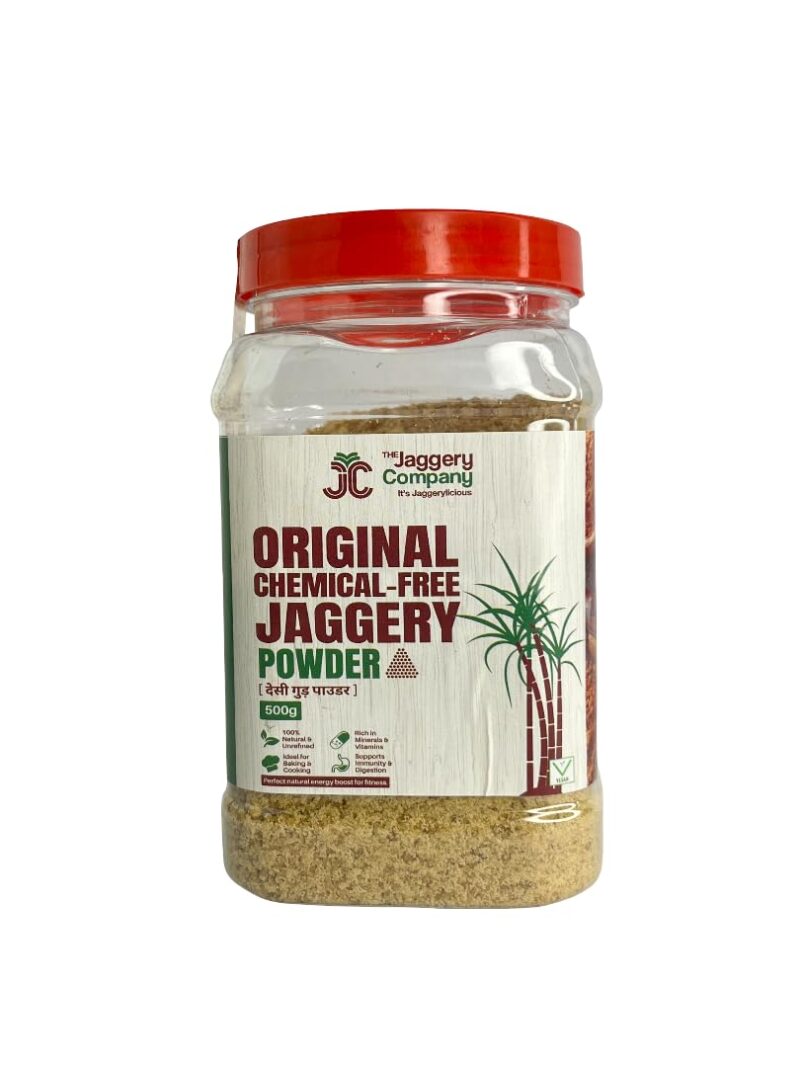 Jaggery Powder | The Jaggery Company | 1kg (2 x 500g) | Natural Sweetener for Cooking & Baking | Chemical-Free
