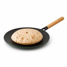 CUMIN CO. Enamel Cast Iron Roti Tawa LITE | 26 cm | 5 Years Warranty | Non Toxic Non Stick Tawa for Roti/Chapati | Toxin Free Coating | Gas Compatible | Green