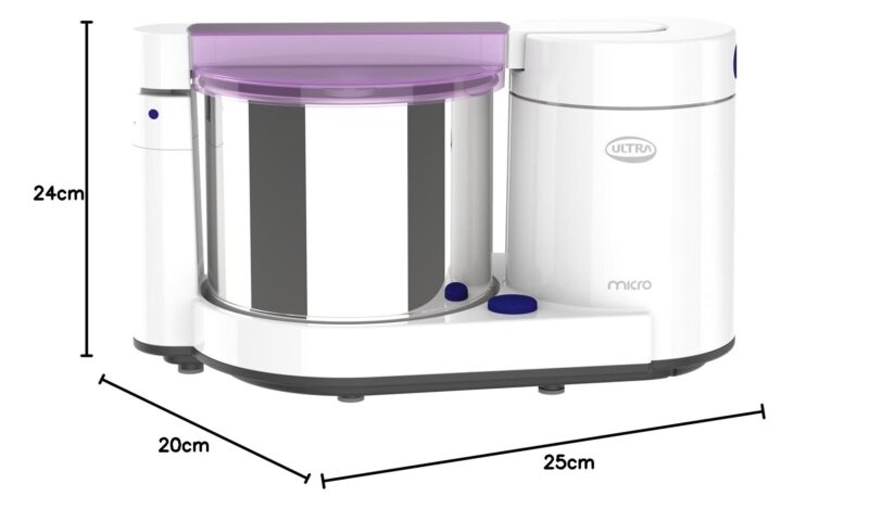 Ultra Micro 1.75 Ltr Table Top Wet Grinder with 85W & Conical Grinding Stones - Image 8