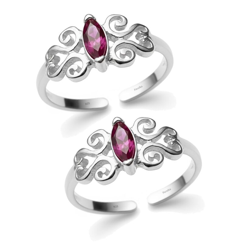 Parnika (Formerly MJ 925 Sterling Silver Toe Rings for Women | Bichiya | Adjustable Fit | Pure 92.5 Silver