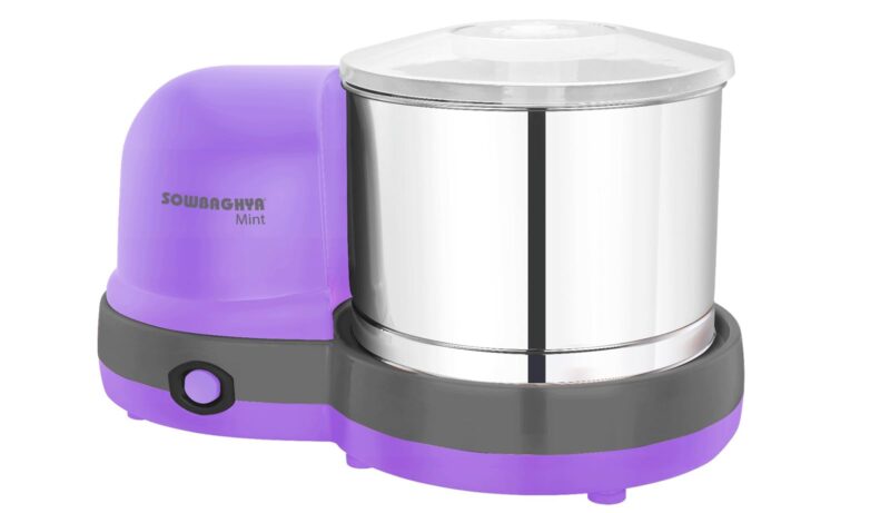 SOWBAGHYA Mint 2Ltr Table Top Wet Grinder | Heavy Duty Motor | Ideal for Your Kitchen | 2Ltr Wet Grinder for All Kinds of Batter for South Indian Dishes | ABS (Violet)