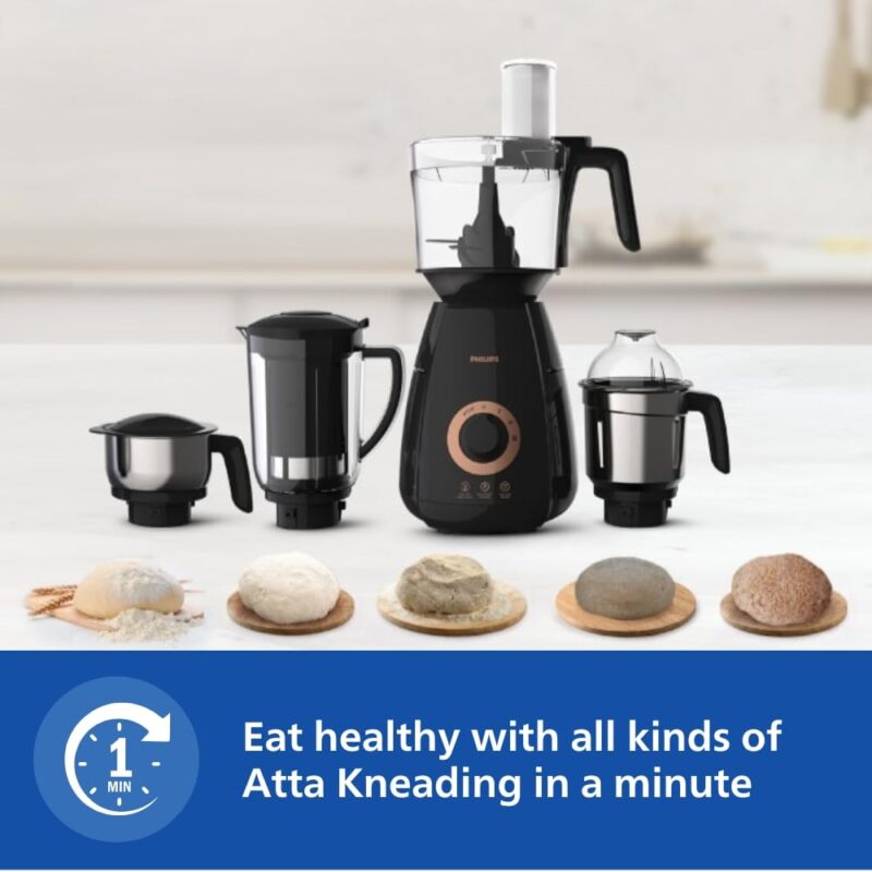 Philips Stainless Steel Mixer Grinder HL7707/01, 750W, 4 Jars - Image 2