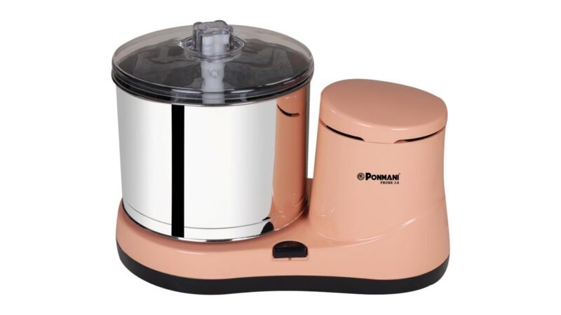 Ponmani Prime 3.0 Table Top Wet Grinder - 3Ltr (100% Copper Motor, Peach)