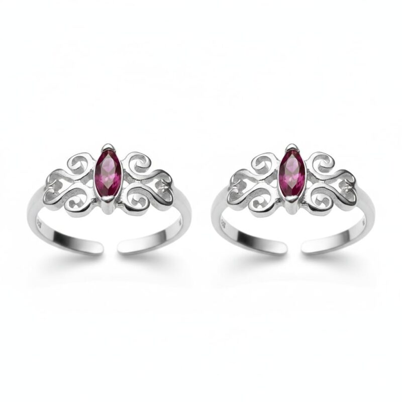 Parnika (Formerly MJ 925 Sterling Silver Toe Rings for Women | Bichiya | Adjustable Fit | Pure 92.5 Silver - Image 6