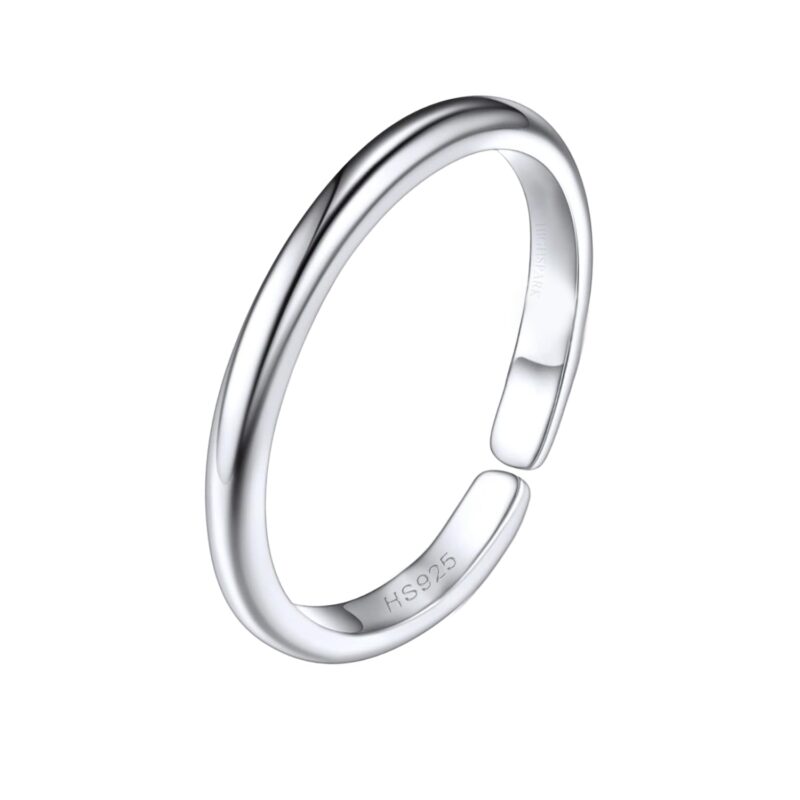 HighSpark Silver Toe Ring for Women | 92.5 Sterling Silver Hypoallergenic Adjustable Toe Rings | Minimal & Elegant Designs - Single Line