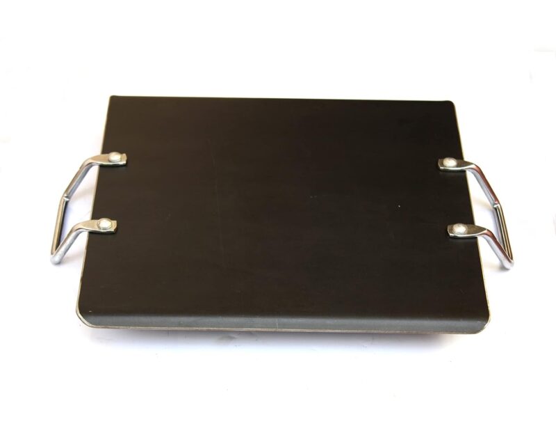 PRINA E-SHOP Iron Flat Square Design Raised Edge Induction Comfortable Tawa with Handle for Dosa/Roti/Chappati/Pathri/Gas & Induction-Friendly Dosa Kallu (Black_12inch x 12.2inch) - Image 5