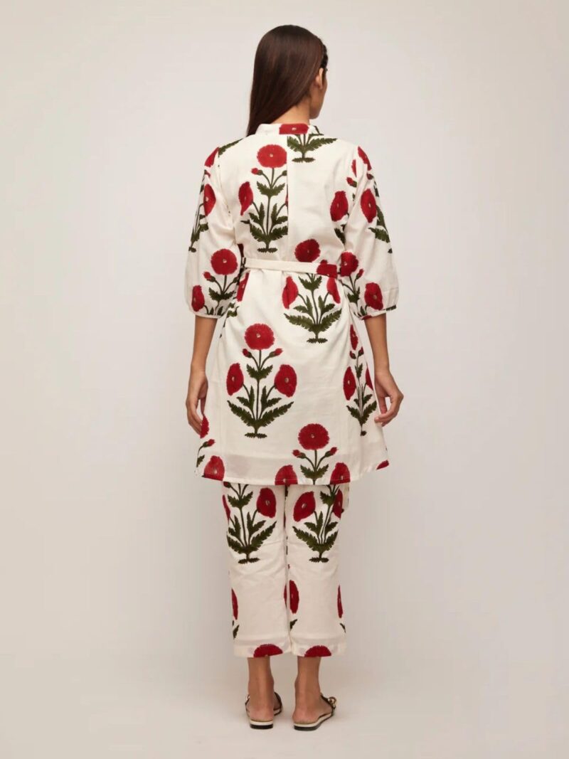 Leriya Fashion Women's Printed Co-Ord Set Red - Image 2