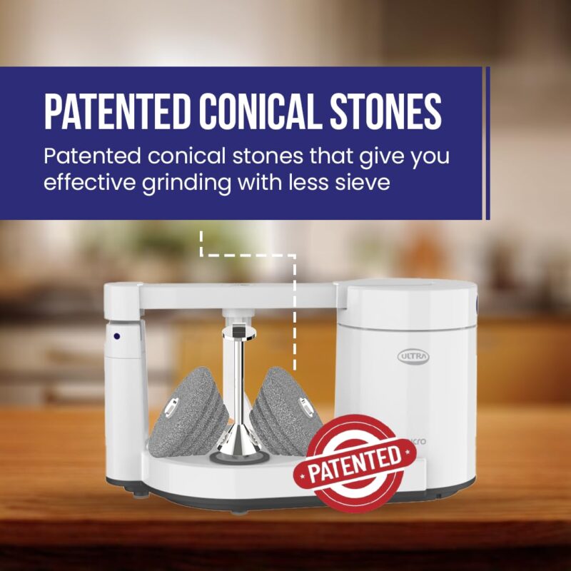 Ultra Micro 1.75 Ltr Table Top Wet Grinder with 85W & Conical Grinding Stones - Image 2
