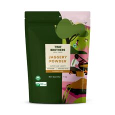 Two Brothers India's Only Certified Glyphosate Free Sugarcane Jaggery Powder(1kg) Natural Sweetener|Refined Sugar Alternative | Hand-Crushed Natural Jaggery Powder | Pure Chemical-Free Crushed Gud | Native Variety Sugarcane