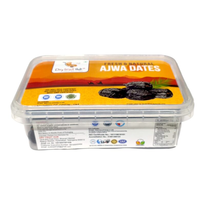 Dry fruit hub Ajwa Dates 500gm | Khajoor | Ajwa dates original | Authentic Madina Dates | Natural, Soft & Sweet | Handpicked, Fresh & Hygienically Packed | Ready to Eat - Image 3