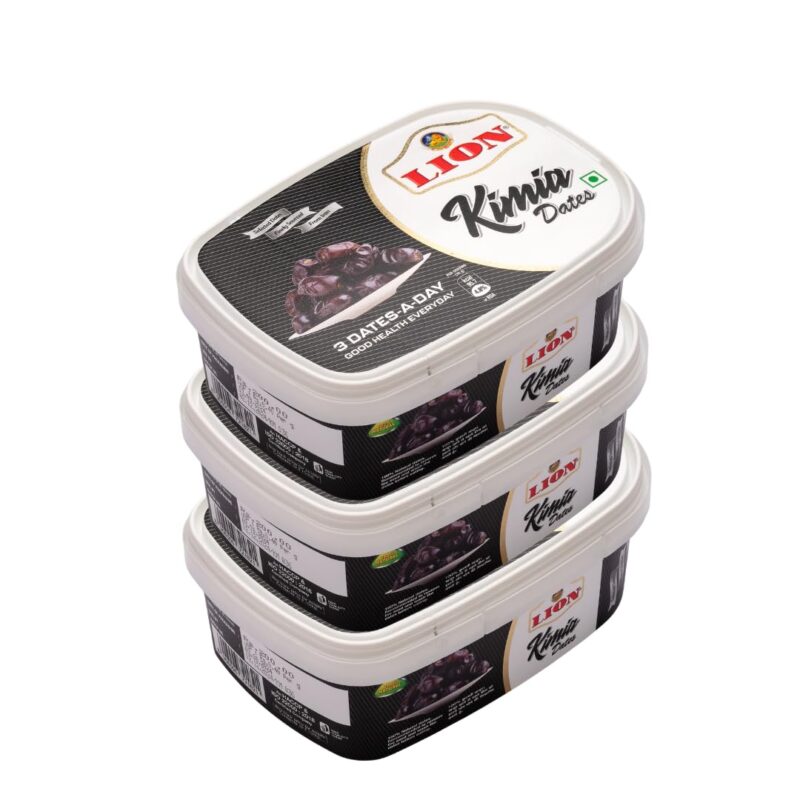 Lion Dates Kimia Mazafati Dates, 1.5kg (500g x 3 Packs) – Premium Soft Khajoor/Khajur, Nutritious Dry Fruits Pack of 3 - Image 2