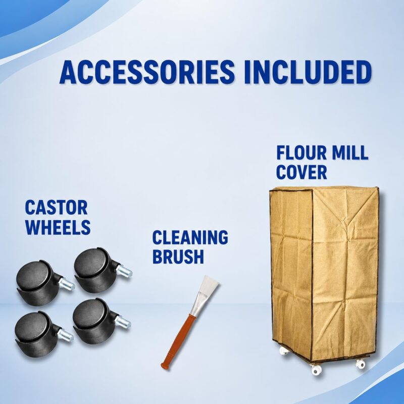 ShreejiFine Atta Chakki Hexagon 2026 | Strong HPDC Technology | Auto Grain Sensing | Digital Micro Processor | Low Noise | MDF Plywood Cabinet | 5 AMP | Ghar Ghanti Flour Mill Machine for Home - Image 10