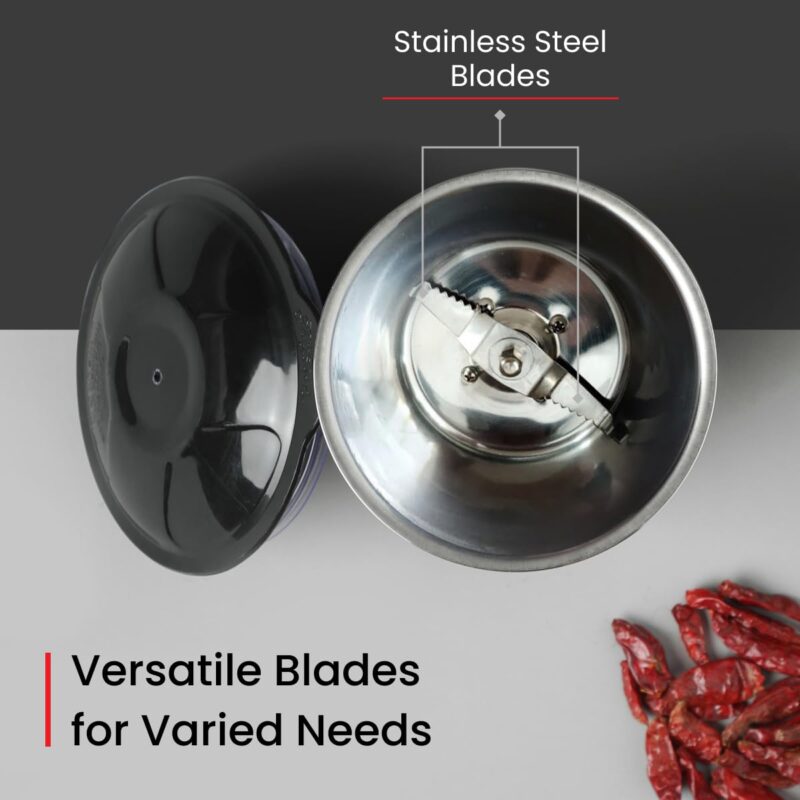 Prestige Iris 750 Watt Mixer Grinder with 4 Jars (3 Stainless Steel + 1 Juicer) | Super Efficient SS Blades | Black | 2Y Warranty | ISI Certified - Image 3