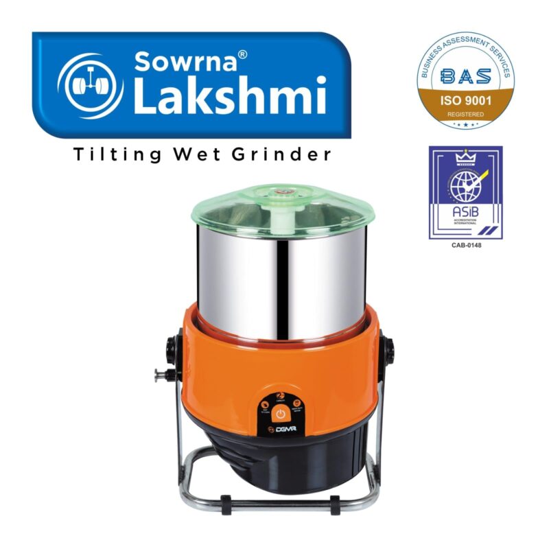 Sowrna Lakshmi Plastic Wet Grinder, Orange - Image 2
