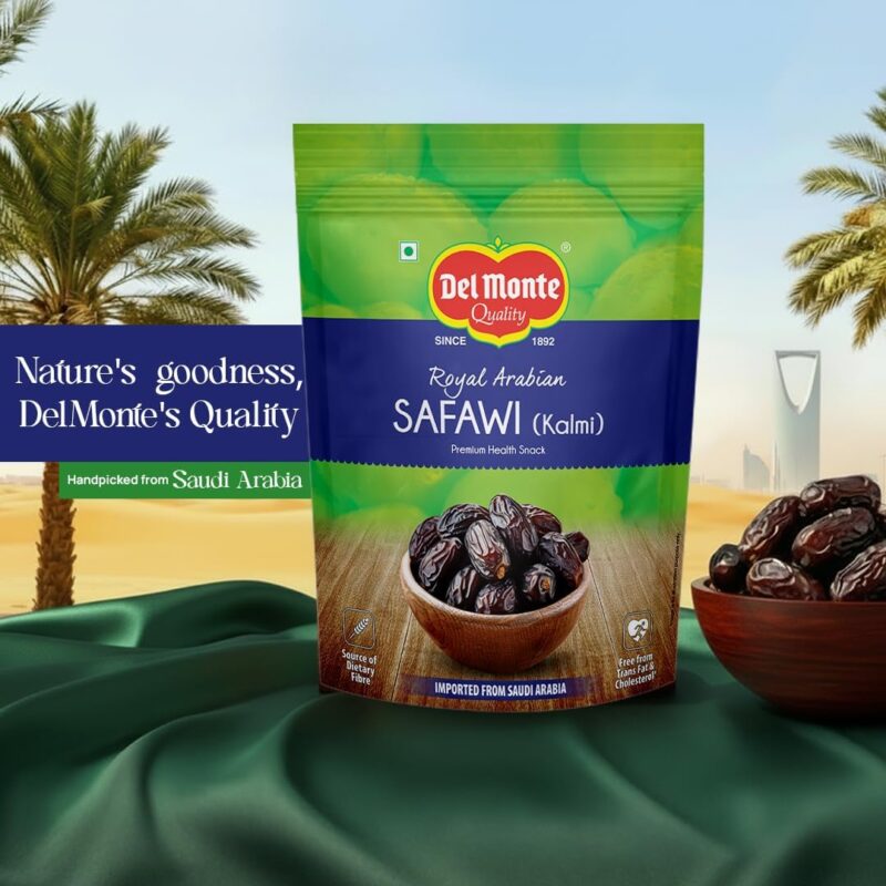 Del Monte Royal Arabian Safawi (Kalmi) Dates 200 G |Rich In Dietary Fibre| Imported From Saudi Arabia | Dried Fruit | Healthy Snack - Image 3