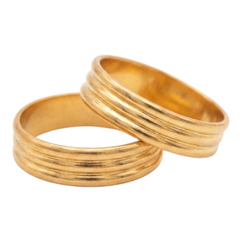 Traditional Panchaloha Impon Five Metals Toe Rings for Women, Gold Toned, Adjustable and unpolished Vari Metti, 2 Piece, Daily Use (P560)