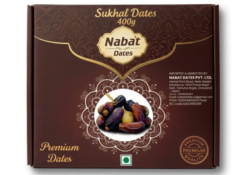 Nabat Premium Sukhal Seedless Dates | Soft & Naturally Sweet Dry Dates | Imported Quality Khajoor | Rich in Fiber, Iron & Energy | Healthy Snack for Ramadan, Fasting & Daily Nutrition | No Added Sugar | 250g / 500g / 1kg (400 Gram)