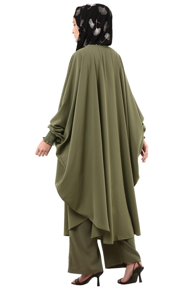 BT - Being Traditional Modest Co-Ord Set for Women - Loose Fit Front Open Free Size Kaftan Top with Trouser (Top: Free Size | Trouser: 2XL, Jade Green) - Image 2