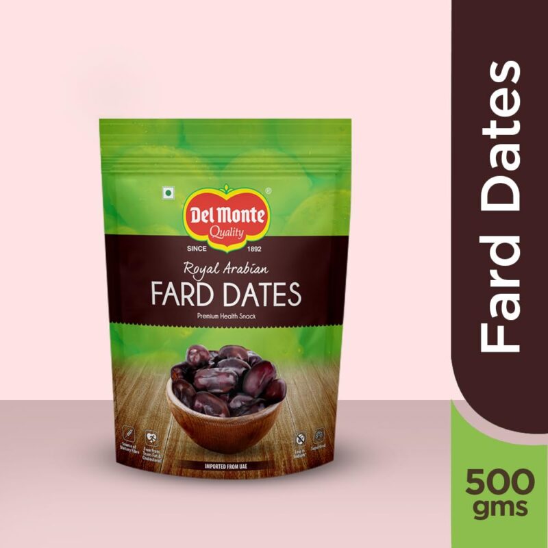 Del Monte Royal Arabian Fard Dates, 450 Grams | Healthy Snack | Rich in Potassium | High in Fiber | No Added Sugar | Dry Fruit - Image 4