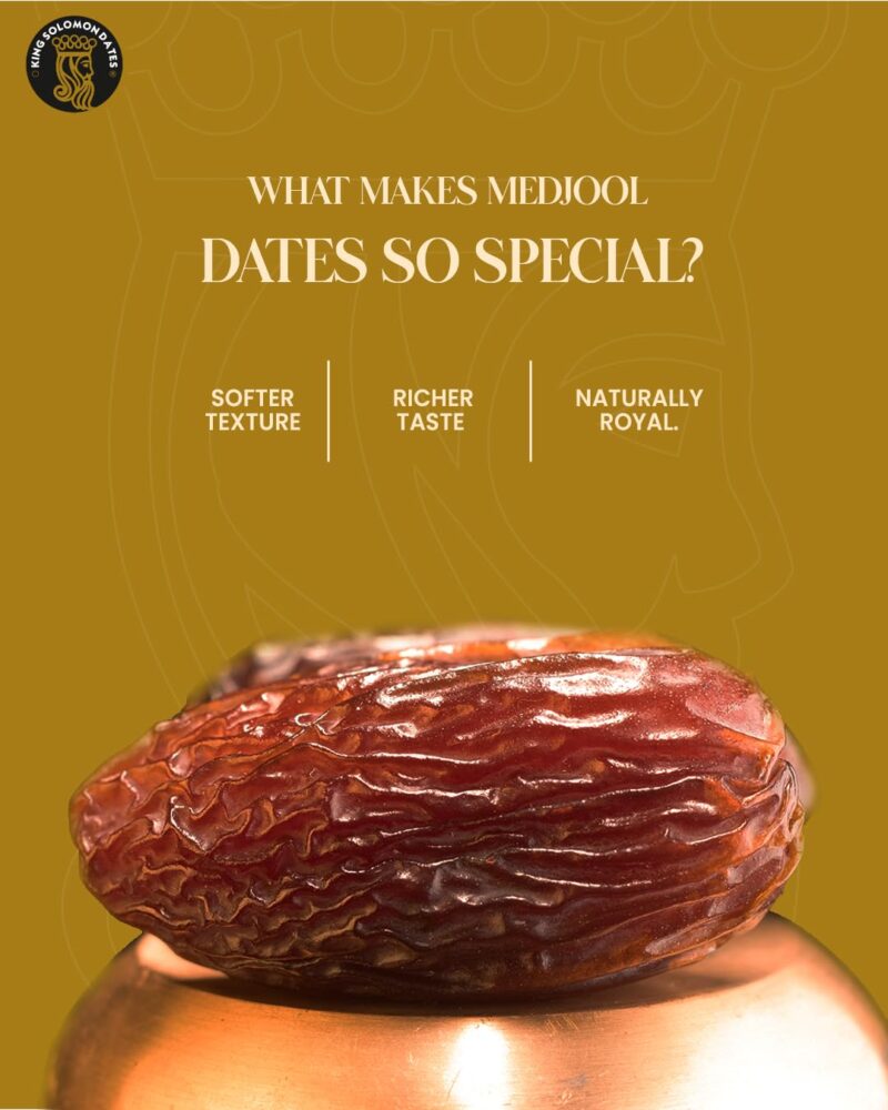 KING SOLOMON Medjool Dates 250g | Premium Large Khajur | Natural Sweet Juicy Dried Fruits | Healthy Gourmet Snack Pack - Image 2