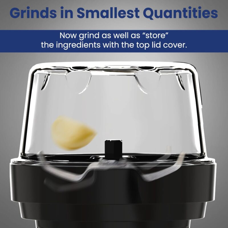 Crompton DX 750W Mixer Grinder with 5 Jars| 3 Stainless Steel Jars, 1 Blender Jar with Fruit Filter & 1 Grind & Store Jar | Powertron Motor | 2 Years Warranty - Image 7