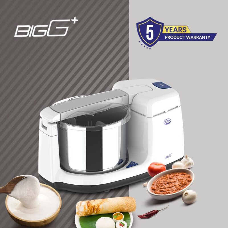 Ultra Bigg+ 2.5 L Table Top Wet Grinder with 150W & Conical Grinding Stones - Image 7