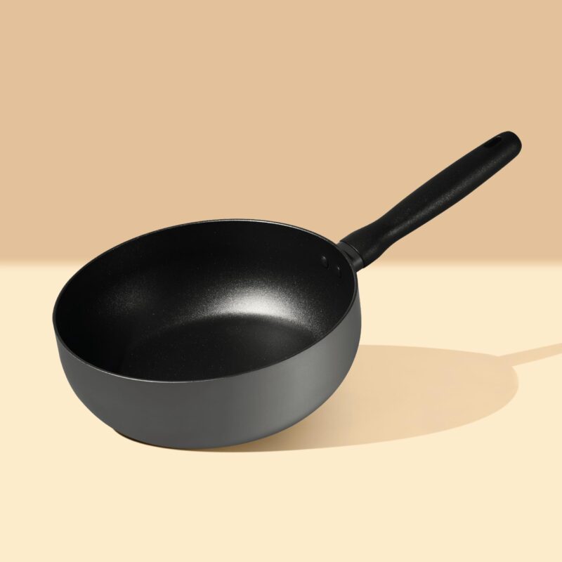 Meyer Bauhaus Aluminum Nonstick Casserole + Saucier Cookware Set with Interchangeable Lid | Non Stick Cookware Set | Cooking Set for Kitchen | Induction Cookware, 24cm, Grey - Image 3
