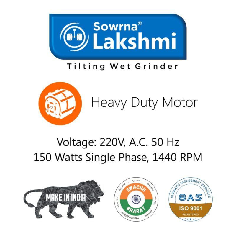 Sowrna Lakshmi Plastic Wet Grinder, Orange - Image 9