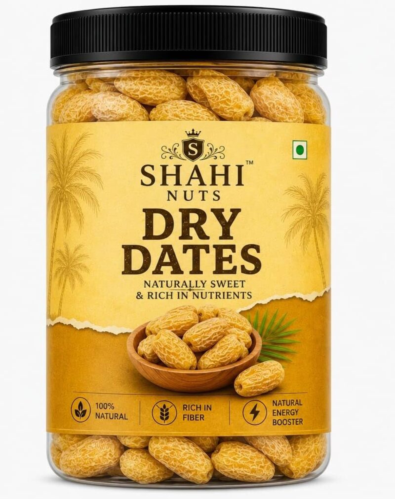 SHAHI NUTS Dry Dates 250gm | Premium Yellow Dates | Kharek Chuarra | Naturally Sweet & Chewy Dry Fruit | Traditional Indian Dry Date | Perfect for Snacking, Cooking & Gifting