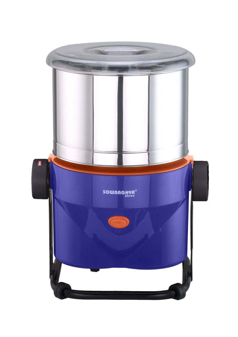 Sowbaghya Shree+2 L Table Top Tilting Grinder with Attachments | Heavy Duty Motor | for All Kinds of Batter for South Indian Dishes (Blue)