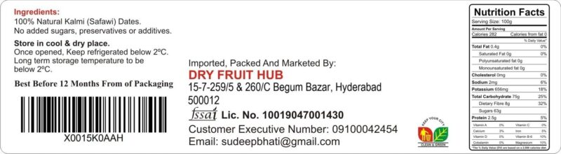 Dry Fruit Hub Safawi Dates 1kg, Original | Kalmi Dates | Soft, Dark & Naturally Sweet | Handpicked Dates | Ready to Eat | Hygienically Packed - Image 4