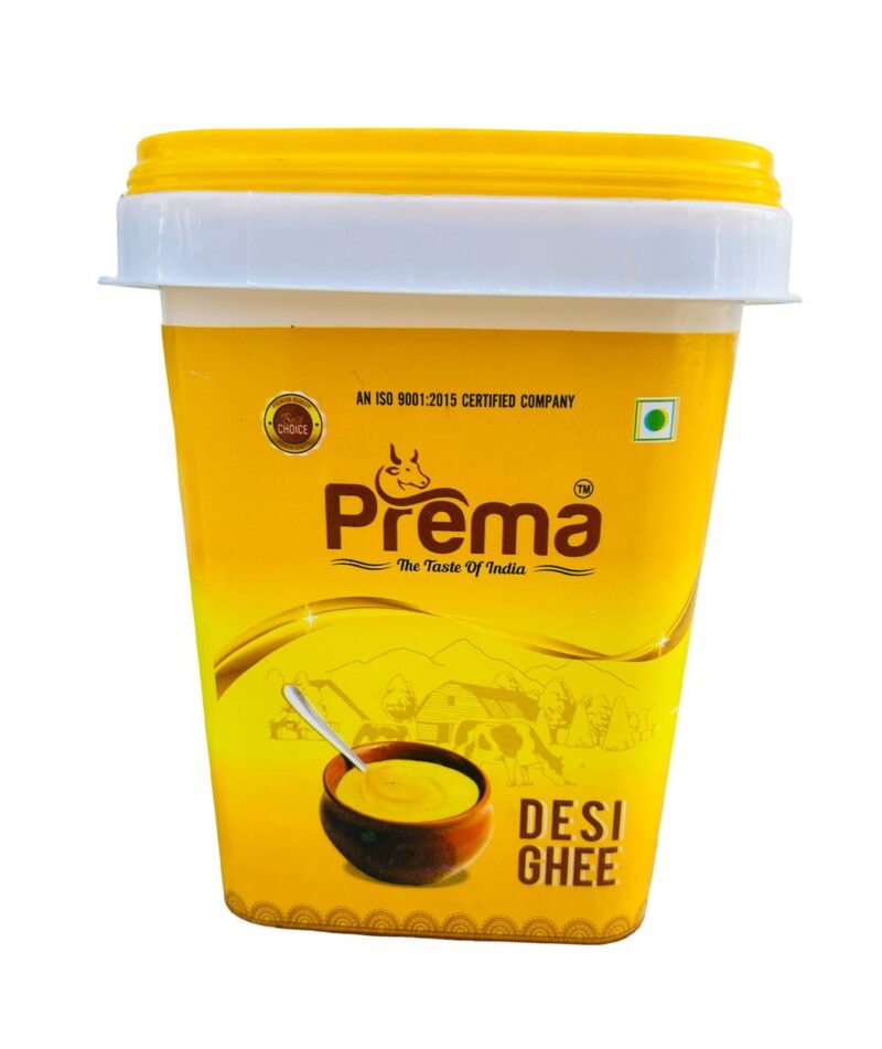Prema Cow Desi Ghee Traditional Rich Flavor Pure and Healthy Desi Pure Natural Immunity Booster & Other Benifits Taste of India 2 ltr