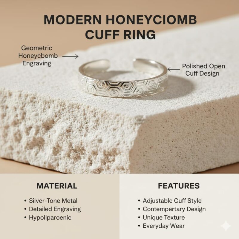 Silver Chest Silver Toe Rings for Women Silver 925 - Elegant And Comfortable 3D Self Design Simple Toe Ring Silver Bands For Girls - Image 2
