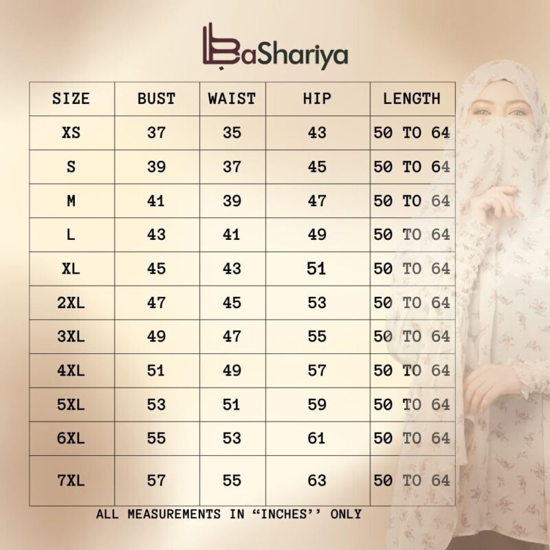 Bashariya Front Open Zipper Abaya for Women in Firdaus Fabric | Smocking Sleeves | Modest Islamic Dress with Belt & Matching Hijab | Elegant Free Size Kaftan Style Abaya-(BLACK-XL) - Image 8