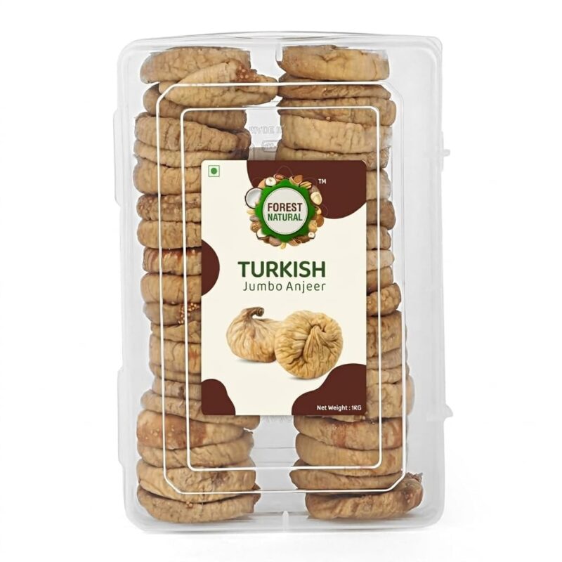 Forest Natural Dry Fruits Premium Turkish Jumbo Figs - 100% Natural Sun-Dried Large and Juicy Figs | Rich in Fiber & Nutrients | Non-GMO, No Preservatives | Resealable Bag for Freshness (250 GRAM)