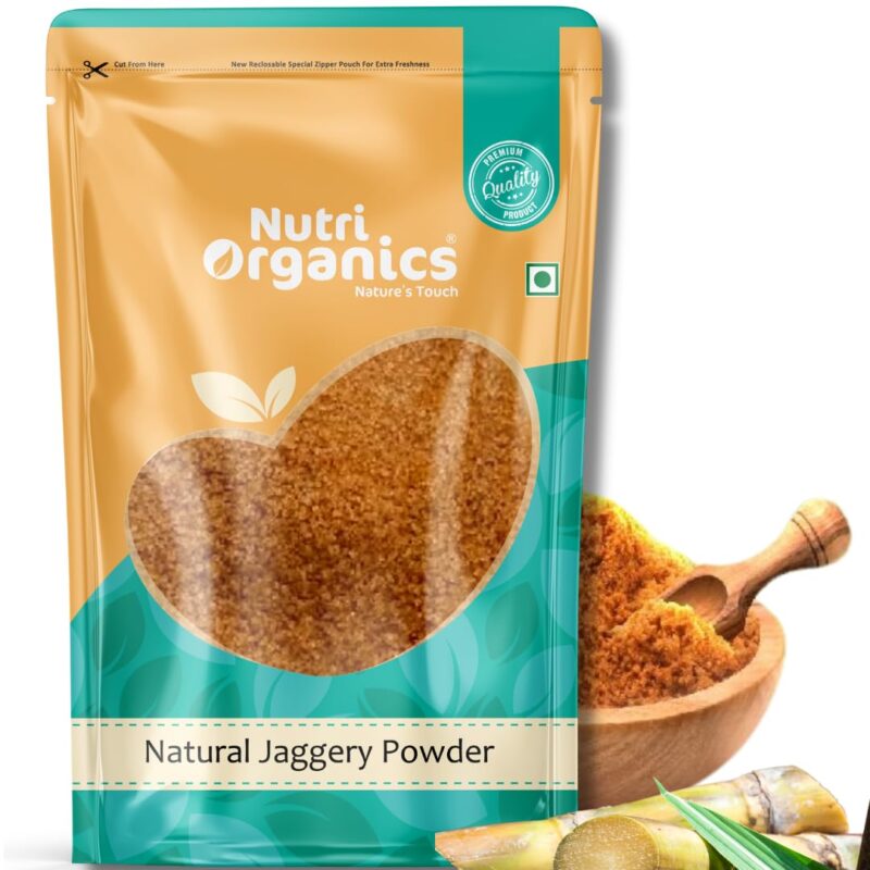 Nutri Organics Jaggery/Gur/Gud Powder - 1.5 kg |Healthy Sugar Subsitute, Unbleached Jaggery