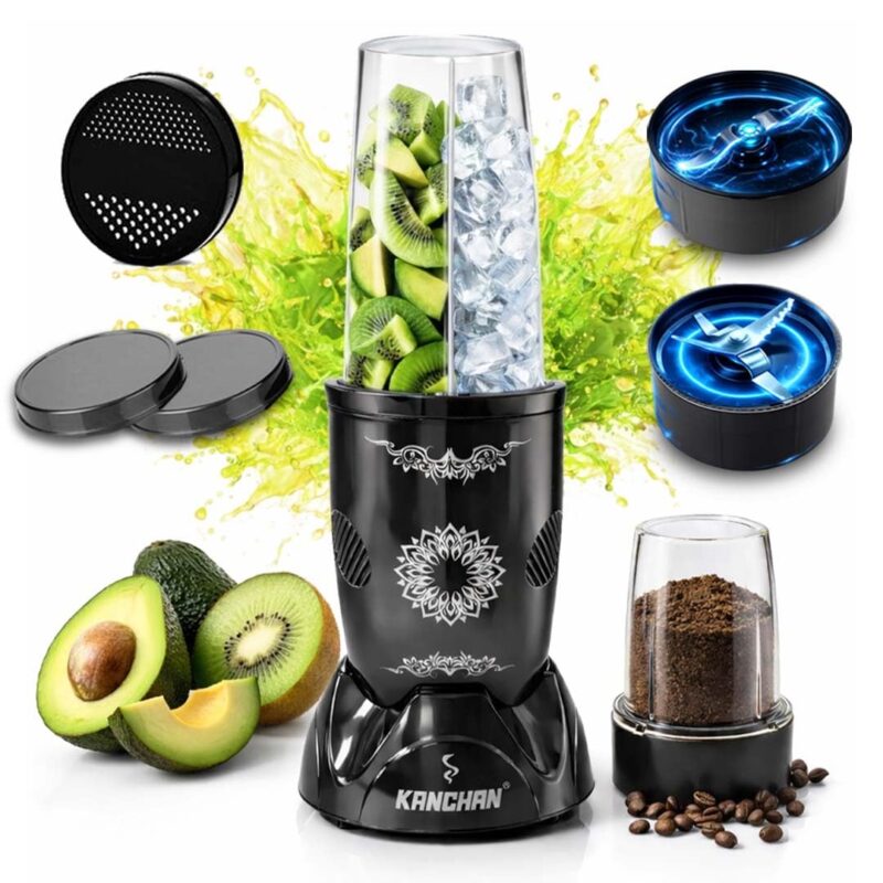 Kanchan Nutri Blender Juicer Mixer Grinder, Smoothie Maker, Masala Grinder, Chutney Blender, Copper Motor with 450W, 2 Unbreakable Jars, SS Blades, (2 Jars & 2 Blade) BIS Certified - 1 Year Warranty