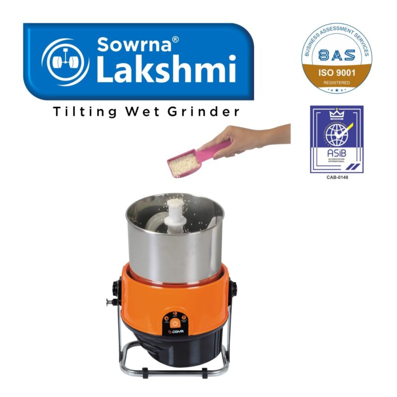 Sowrna Lakshmi Plastic Wet Grinder, Orange - Image 5