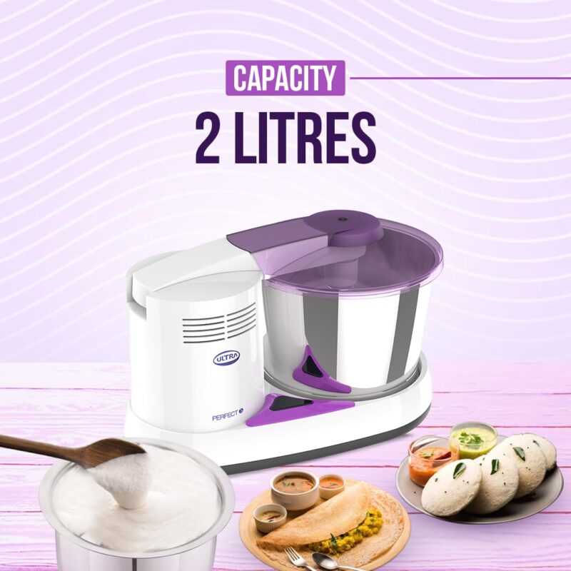 Ultra Perfect S 2 L Table Top Wet Grinder with 150W & Conical Grinding Stones - Image 6