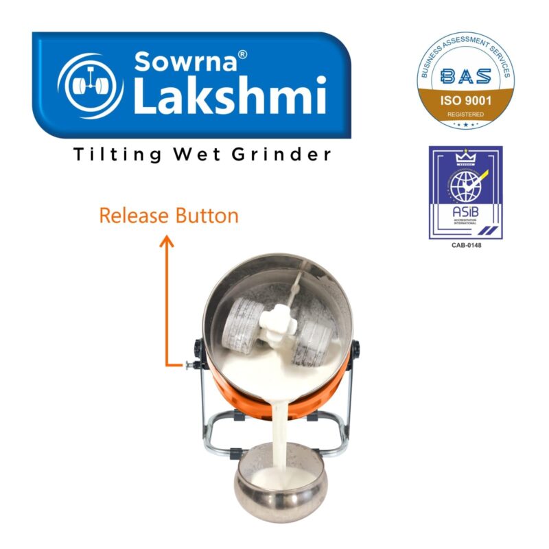 Sowrna Lakshmi Plastic Wet Grinder, Orange - Image 6