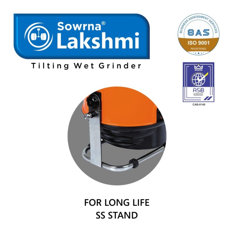 Sowrna Lakshmi Plastic Wet Grinder, Orange - Image 8