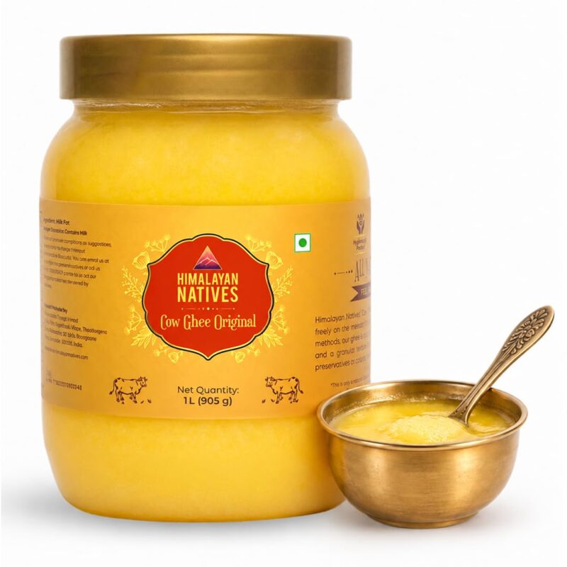 Himalayan Natives Cow Ghee Original 1 liter | 100% Pure and Natural | Desi Ghee | Highly Nutritious | Helps Keep Your Heart Healthy | Boost Immunity & Energy
