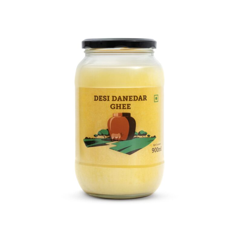 Country Delight Cow Ghee | Pure Desi Danedar Cow Ghee | Authentic Granular Texture, Naturally Aromatic | Premium Quality Ghee for Cooking & Wellness | 900 ML