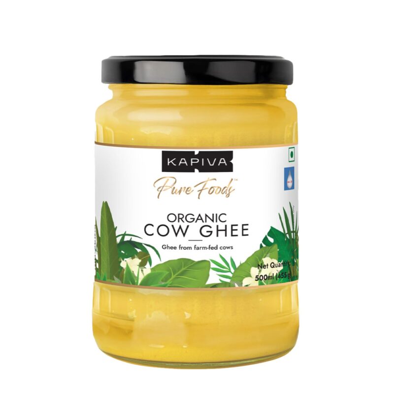 Kapiva Organic Ghee - Good Fats for Healthy Heart - Keto Diet Friendly, 500 ML