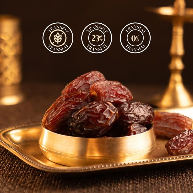 KING SOLOMON Medjool Dates 250g | Premium Large Khajur | Natural Sweet Juicy Dried Fruits | Healthy Gourmet Snack Pack - Image 4