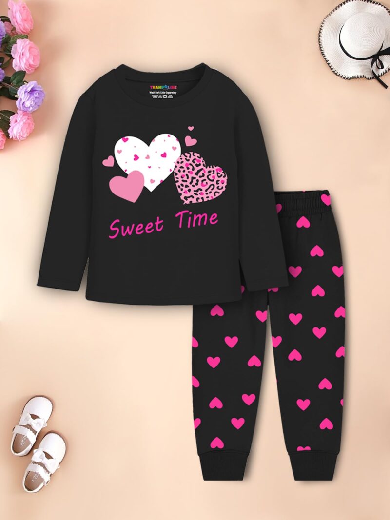 Trampoline Girls Pack of 2 T-Shirts & Pyjamas Set (TRM-BCS-119_2) Multicolour - Image 5