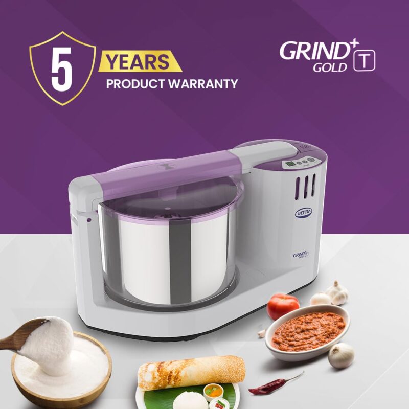 Ultra Grind+ Gold T - 2 L Table Top Wet Grinder with Digital Timer & 150W - Image 7