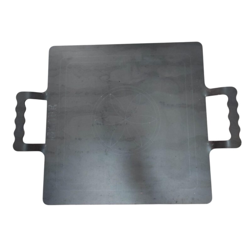 NAAYAGI - Square Model, Iron Tawa, dosa tawa, roti tawa, 30 cmx 30 cm, 5 mm Thick, 3 kg, with Double Handles, Black - Image 3