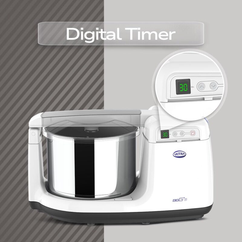 Ultra BIGG+ T 2.5 L Table Top Wet Grinder with Digital Timer, 150W & Conical Stones - Image 5